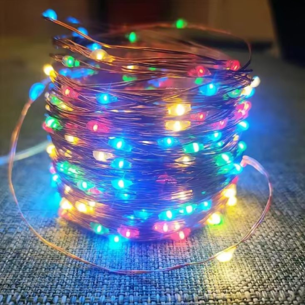 Гирлянд с лед лампички и соларен панел - SD12