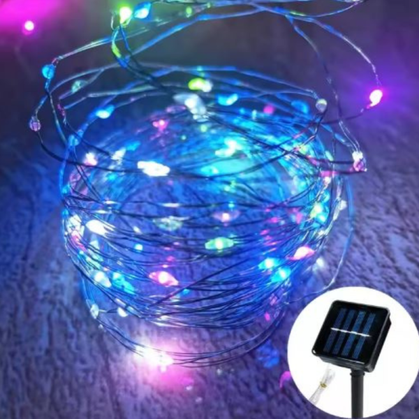 Гирлянд с лед лампички и соларен панел - SD12 1