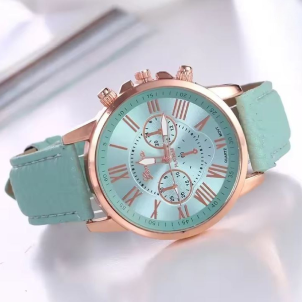 Дамски кварцов часовник с кожена верижка, различни цветове WW21 6