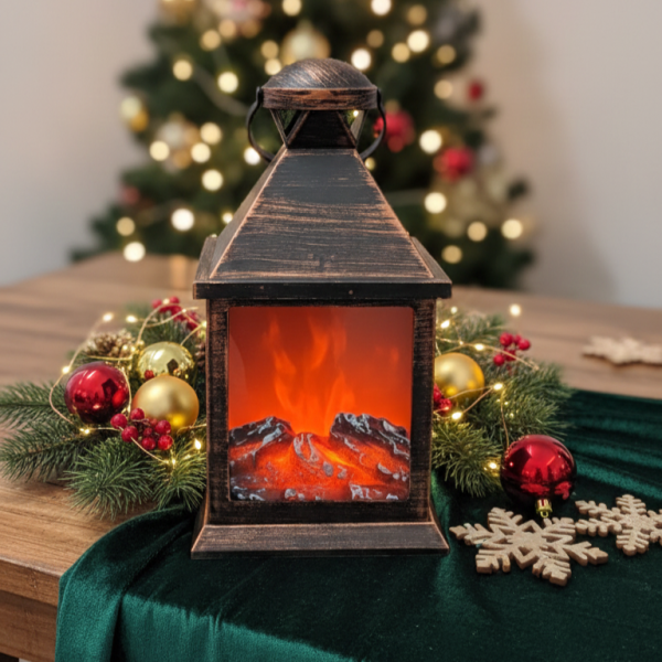 LED Камина-фенер с ефект на тлеещи въглени 3