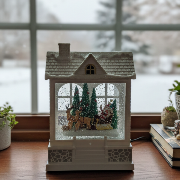 Снежна Коледна къщичка с Дядо Коледа – Идеален празничен акцент 5