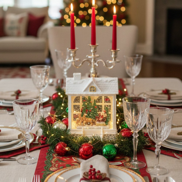 Снежна Коледна къщичка с Дядо Коледа – Идеален празничен акцент 6