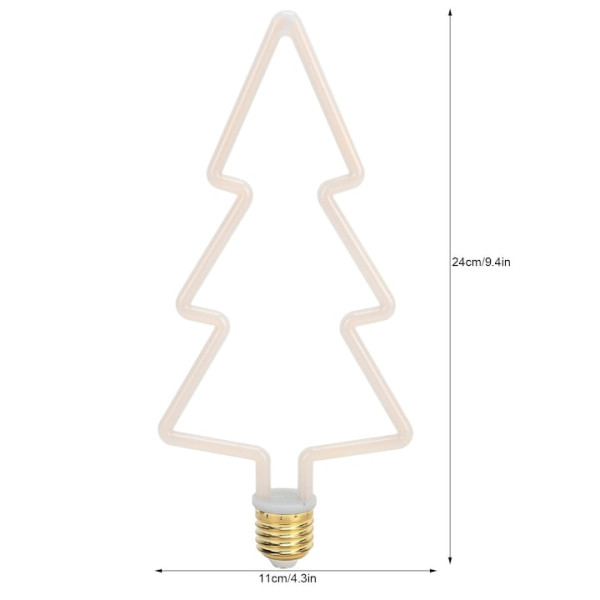 Коледна декоративна LED крушка – топла светлина, две форми: Звезда или Елха 7