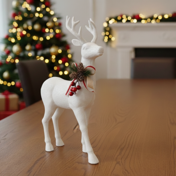Декоративен Коледен eлен – Златист или бял, с празнични детайли 5