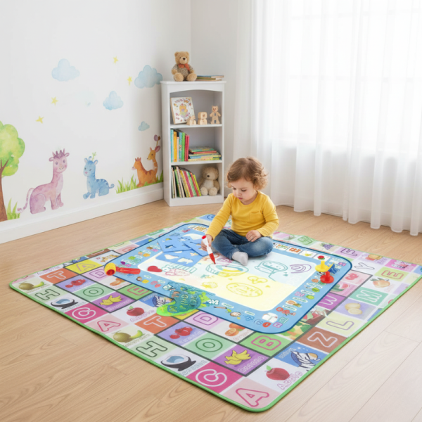 Комплект „Играй и Твори“ – Двулицево топлоизолиращо детско килимче + магическа водна подложка Aqua FS-18780, TV1030