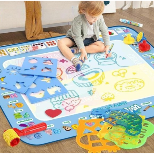 Комплект „Играй и Твори“ – Двулицево топлоизолиращо детско килимче + магическа водна подложка Aqua FS-18780, TV1030
