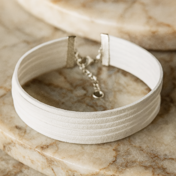 Колие - чокър от кадифе за врат с множество тънки ивици D27 2