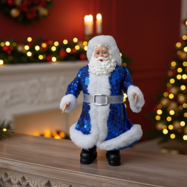 Декоративен дядо Коледа с пайети – Стилен акцент за всеки дом