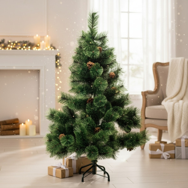 Естествено зелена елха с шишарки SD42B 1