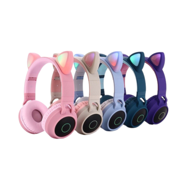 Безжични bluetooth слушалки  с котешки уши за деца BT-023C - EP9