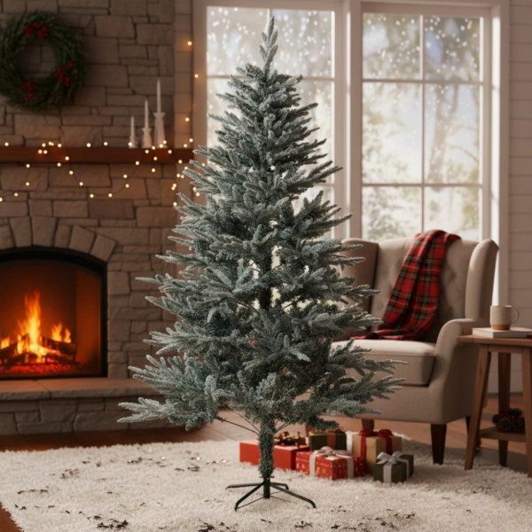 Изкуствена елха Kring Melbourne,  Цялата заснежена с метална стойка SD64 6