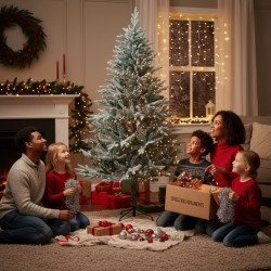 Изкуствена елха Kring Melbourne,  Цялата заснежена с метална стойка SD64