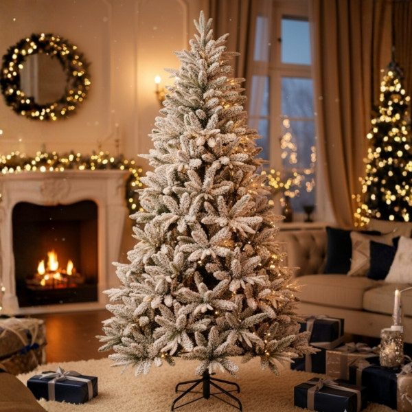 Изкуствена елха Kring Melbourne,  Цялата заснежена с метална стойка SD64