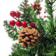 Изкуствена елха Luxury Diamond с червен глог и шишарки SD63 10
