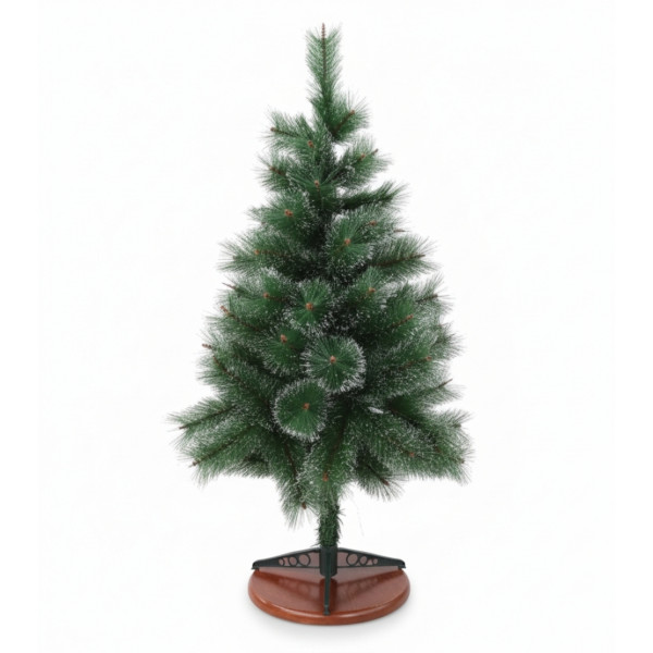 Коледна елха с бели, заскрежени връхчета SD42C