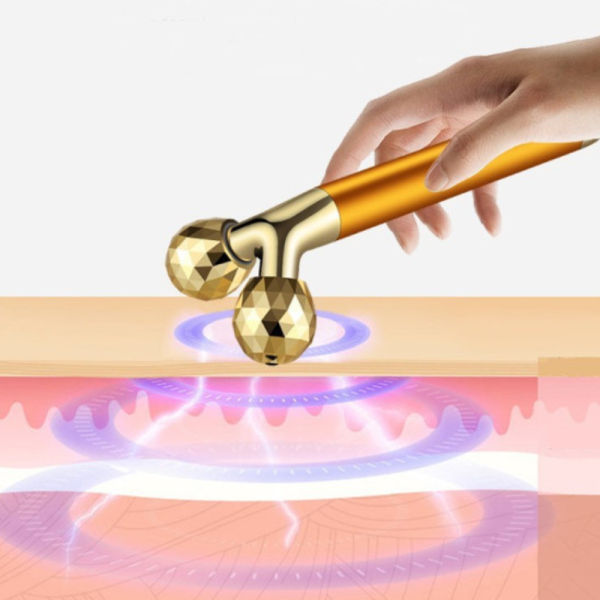 Масажен стик за лице 24К с две вибриращи топки за стягане на кожата TV604