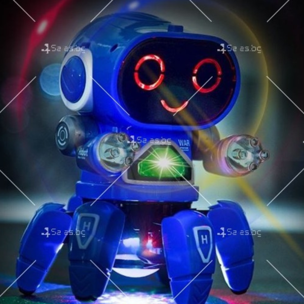 Танцуващ мини робот със светлини и 360 градуса ротация на корпуса WJ71