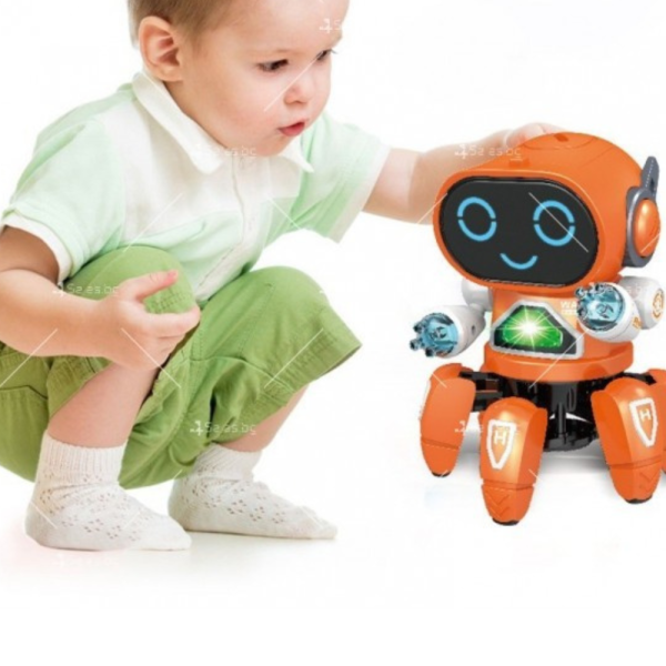 Танцуващ мини робот със светлини и 360 градуса ротация на корпуса WJ71