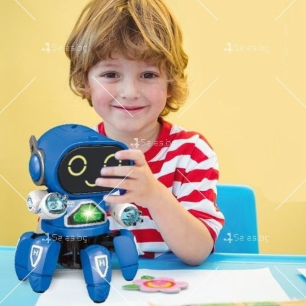 Танцуващ мини робот със светлини и 360 градуса ротация на корпуса WJ71