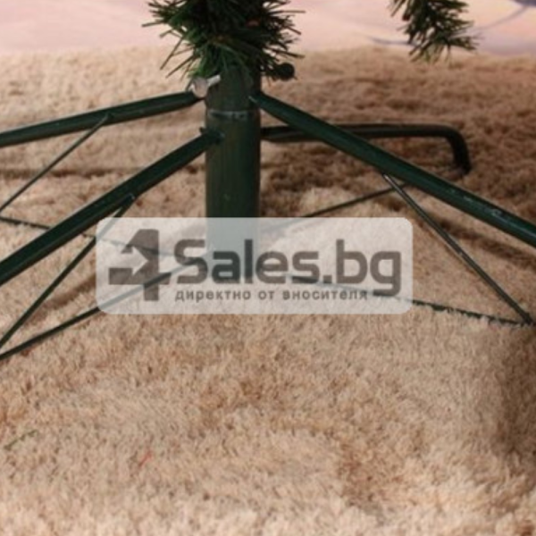 Изкуствена коледна елха с бели връхчета и шишарки ! SD58 6