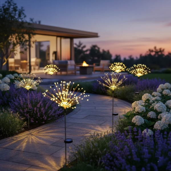 Коледна украса, Фенер със 120 светодиода и Соларен панел SD39B