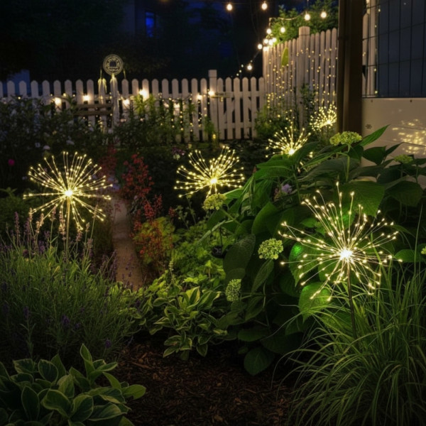 Коледна украса, Фенер със 120 светодиода и Соларен панел SD39B