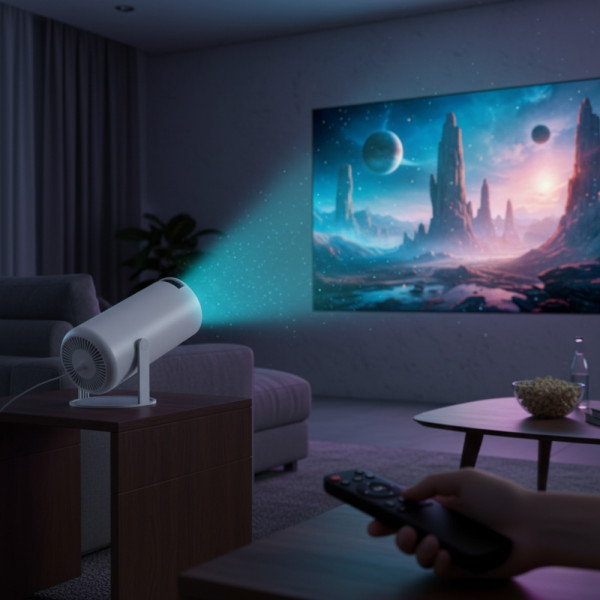 Преносим мини проектор,Android 11,HDMI връзка,USB,AV, Audio jack3.5mm,ротация на 180 градуса TV1357 2