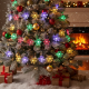 Многоцветни коледни LED лампички със снежинки - Многоцветни, дължина - 5м ,28бр лампички SD65 3