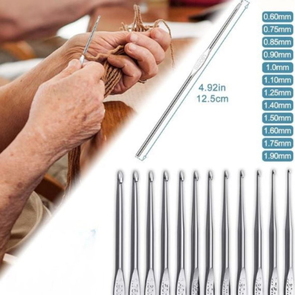 Комплект аксесоари за плетене, 58 части, алуминиеви куки – Пълен сет за начинаещи и напреднали