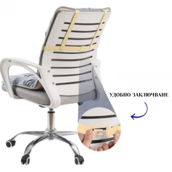 Ергономична отопляема седалка с велур и подвижна възглавница – Перфектна за дом и офис