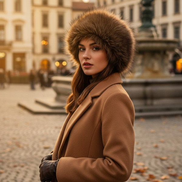 Дамска шапка с дълъг пухкав косъм – топлина и класа през зимата