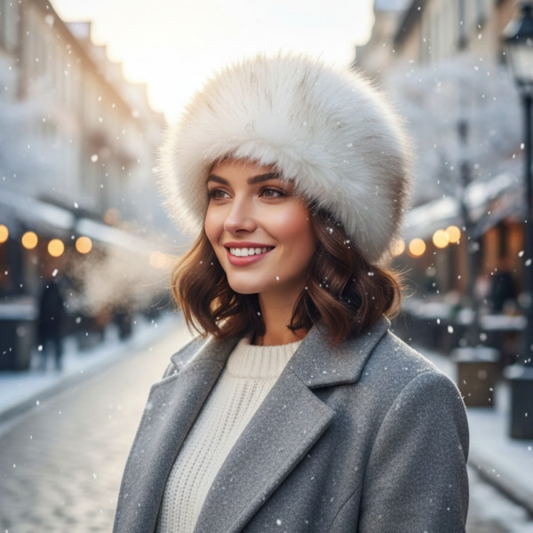 Дамска шапка с дълъг пухкав косъм – топлина и класа през зимата 4