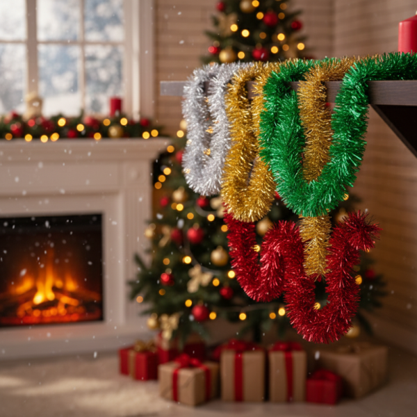 Елеганен празничен гирлянд 5 см .х 2 м.,за коледно настроение за всеки дом 2