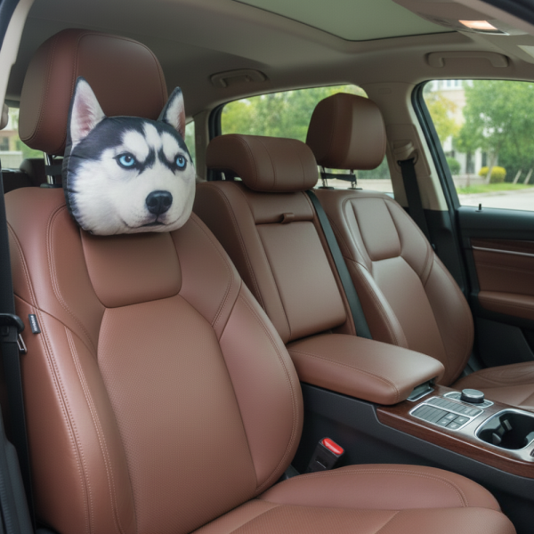 Възглавница за автомобил с щампа куче 3