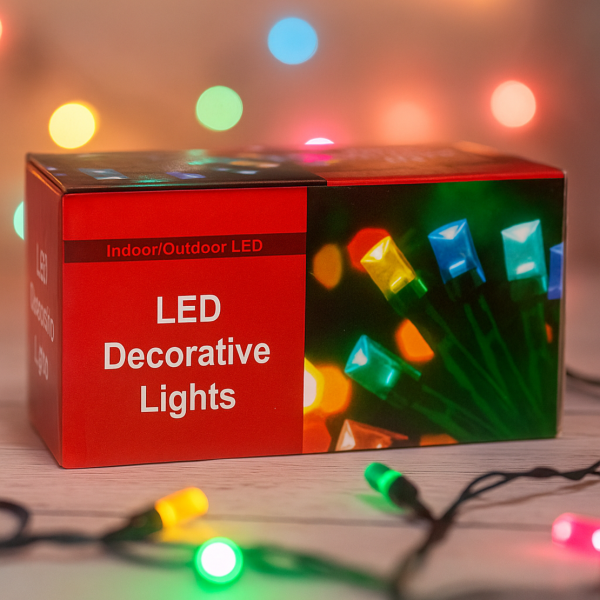 Коледни LED лампички, смесен цвят, 10 метра гирлянд SD73 26