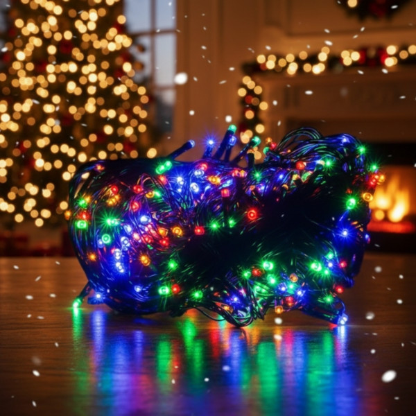 Коледни LED лампички, смесен цвят, 10 метра гирлянд SD73 25