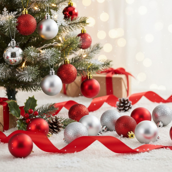 Комплект от 6 броя коледни топки