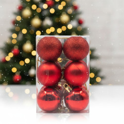 Комплект от 6 броя коледни топки
