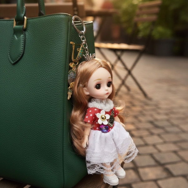 Мини кукла ключодържател, аксесоар за раница, чанта - N73 - 2 1