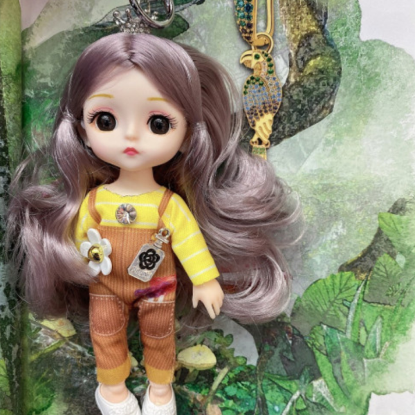 Ключодържател, аксесоар за раница или чанта във форма на мини кукла - N73 - 4 4