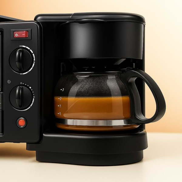 Печка, тостер и кафемашина – 3в1 TV1053 + ПОДАРЪК Уред за сандвичи Royal Swiss SLS1057C