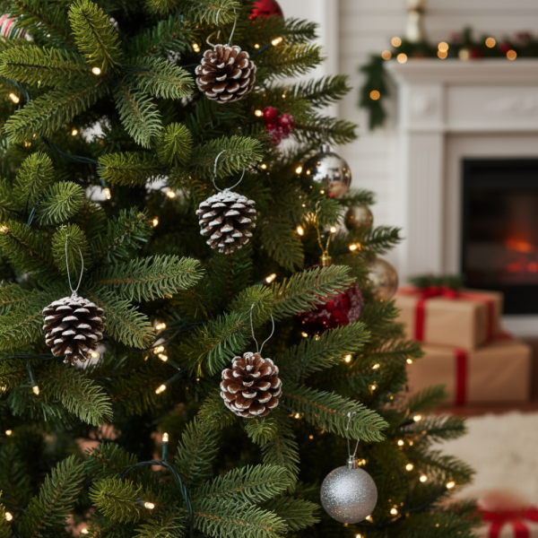 Комплект от 6 или 12 броя коледни шишарки 1