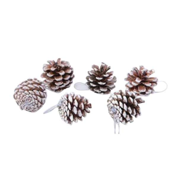 Комплект от 6 или 12 броя коледни шишарки