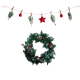 Коледен венец с шишарки и червени плодчета 6