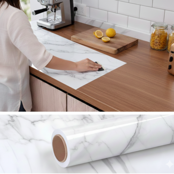 Мраморно самозалепващо фолио за обновяване на дома – водоустойчиво, здраво, практично