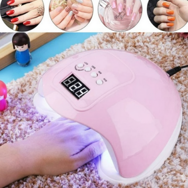 Професионална UV/LED лампа POLYUV 110W – За всички гел лакове, авто сензор, таймери и режим на ниска топлина