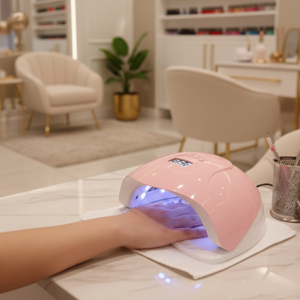 Професионална UV/LED лампа POLYUV 110W – За всички гел лакове, авто сензор, таймери и режим на ниска топлина 1