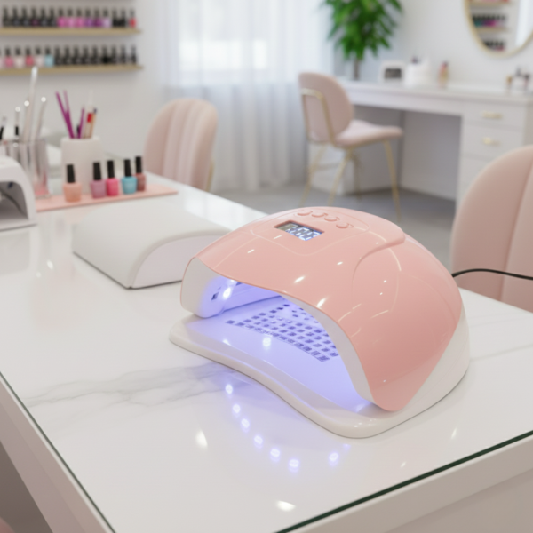 Професионална UV/LED лампа POLYUV 110W – За всички гел лакове, авто сензор, таймери и режим на ниска топлина