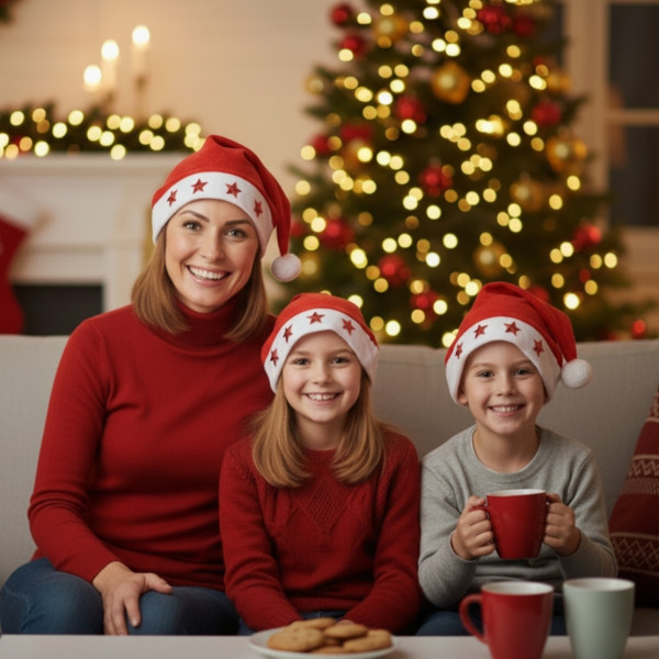 Празнични Коледни шапки с уникален дизайн и светещи акценти 3