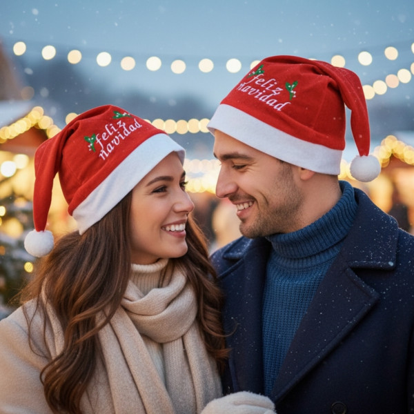 Празнични Коледни шапки с уникален дизайн и светещи акценти